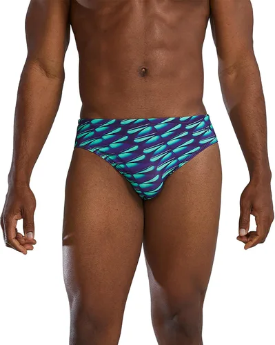 Vista 21 de TYR Men's Durafast Elite Racer Brief Swimsuit Negro