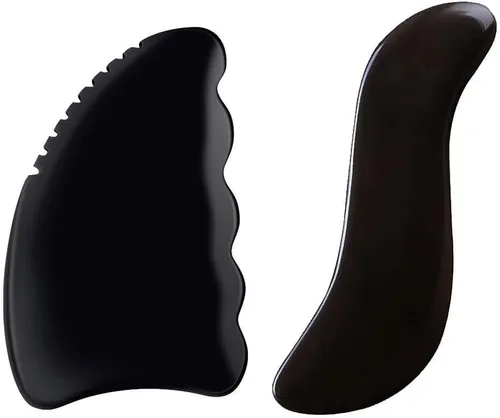 Vista 7 de Herramienta raspadora muscular, herramienta corporal Gua Sha con 2 piezas de piedras calientes para masaje, herramientas de masaje para raspar