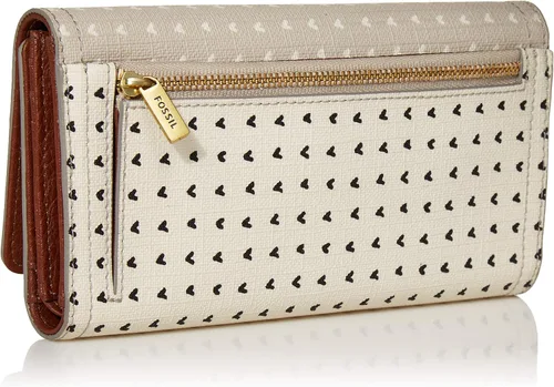 Vista 2 de Fossil Logan RFID - Cartera de piel con solapa para mujer talla única