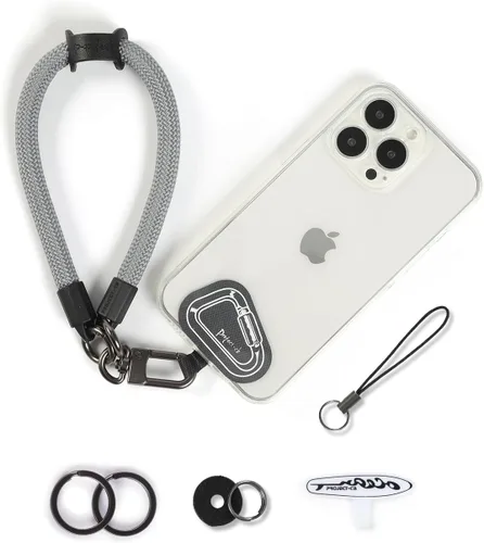 Vista 13 de Correa de Teléfono para Mano y Muñeca, Cordón de Teléfono con Parche ×2, Soporte para Funda de Teléfono Celular, Correa de Muñeca para Llaves, Negro
