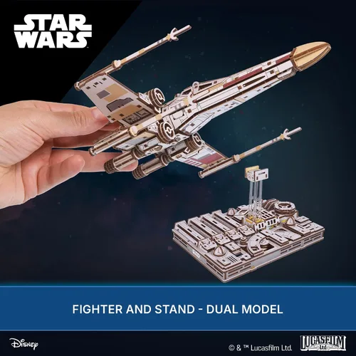 Vista 5 de UGEARS Star Wars ™ Luke Skywalker's X-Wing Starfighter™ Rompecabezas 3D