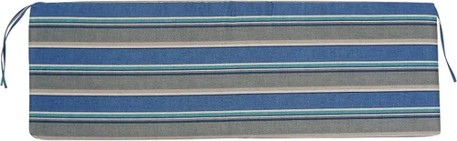 Vista 3 de Blazing Needles Cojín de banco para exteriores, 60 "x 19", Sovaro Denim