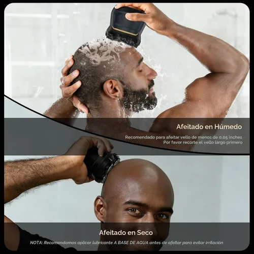 Vista 6 de Afeitadoras de cabeza para hombres calvos: maquinilla de afeitar Azul