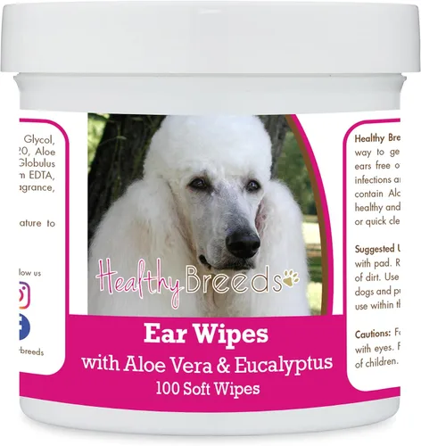 Vista 194 de Healthy Breeds Affenpinscher Toallitas de limpieza de oídos con aloe y eucalipto para perros, 100
