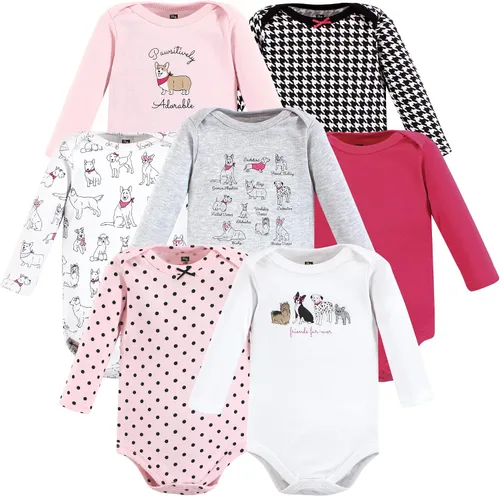 Vista 11 de Hudson Baby Baby Girl's Cotton Long-Sleeve Bodysuits 7-Pack