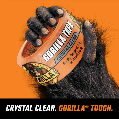 Vista 2 de Gorilla Cinta transparente, 1.88 pulgadas x 18 yardas (paquete de 2) - Resistente a la intemperie para proyectos y reparaciones en interiores