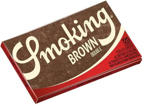 Vista 2 de Smoking Papel de liar - Marrón - Tamaño regular - Individual ancho - 2.756 in (caja completa de 25 libros)