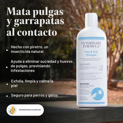 Vista 2 de Veterinary Formula Champú para pulgas y garrapatas para perros y gatos, 16