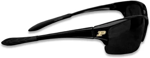 Vista 4 de Gafas de sol deportivas negras estilo élite con logotipo en las esquinas
