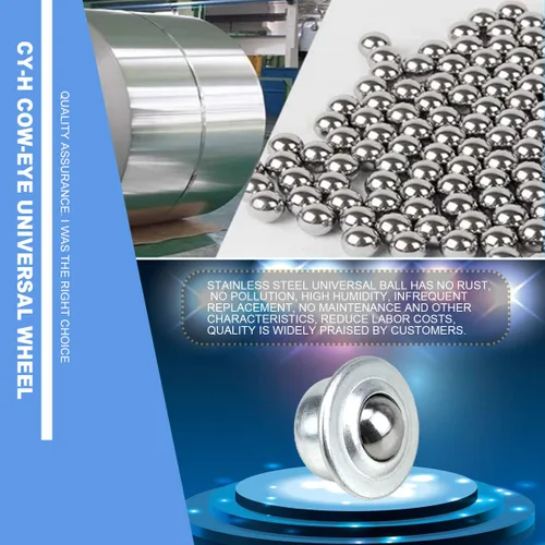 Vista 6 de FERCAISH 10 unidades de rodillos de acero inoxidable rodamientos de transferencia de bolas de rotación universal unidades de transferencia de bolas