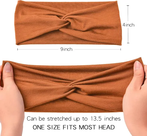 Vista 2 de Jesries Headbands for Women Non Slip Elastic Hair Bands Yoga Workout Running Sport Sweat Hair Wrap for Girls