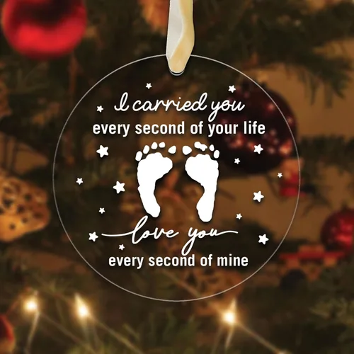 Vista 6 de Adornos Conmemorativos para Bebés, Te Llevé Cada Segundo, Regalos Conmemorativos por la Pérdida de Hija/Hijo, Regalo para Abortos Espontáneos