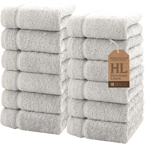 Vista 32 de Juego de 6 toallas de baño negras para baño, algodón turco original, suave, absorbente y de primera calidad, 2 toallas de baño, 2 manos y 2 toallas