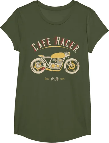 Vista 73 de Camiseta Cafe Racer - Old School - Camiseta de motocicleta vintage Negro