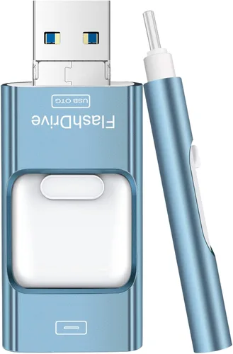 Vista 14 de Thumb Drive para iPhone 128 GB, 4 en 1 USB tipo C, memoria USB tipo C, almacenamiento externo Falsh Drive para iPhone, iPad, computadora Android