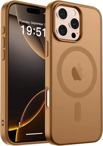 Vista 111 de zapica Funda magnética para iPhone Air, con protector de pantalla de vidrio templado, compatible con MagSafe, translúcida mate, a prueba de golpes