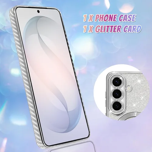 Vista 510 de Bonoma - Funda compatible con Samsung Galaxy S21 Plus, diseño de corazón con purpurina, color rosa Support for MagSafe, Plating Magnetic Case TPU