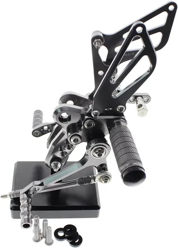 Vista 7 de CNC GSX1300R 99-03 Juego de clavijas traseras para motocicleta, reposapiés ajustable pedal de cambio de freno compatible con GSXR1300 GSX1300R Negro