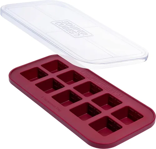 Vista 13 de Souper Cubes Moldes de silicona para congelador, 2 cucharadas, perfectos para almacenar ajo, hierbas, jengibre, pesto, pasta de tomate, jugo