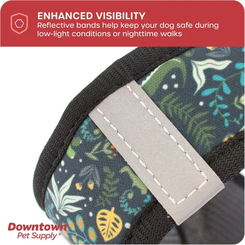 Vista 72 de Downtown Pet Supply Arnés para perro Step-in – Sin tirones, malla acolchada ajustable con ribete reflectante, correa de hebilla segura – Arnés