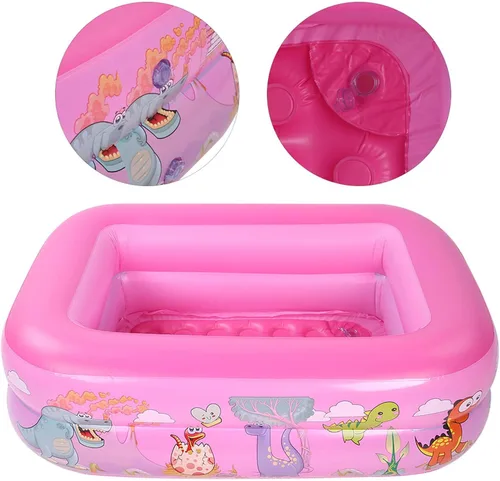 Vista 8 de Piscina familiar inflable con bomba de 47.2 x 35.4 x 14.2 in, piscinas para niños y adultos o toda la familia, más que otras piscinas inflables