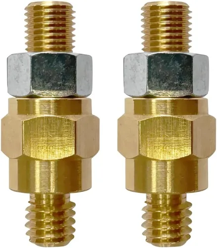 Vista 3 de Ampper 3/8"-16 y 3/8"-24 pernos de terminal de batería de poste lateral largo de latón, poste lateral estándar de batería extensor compatible