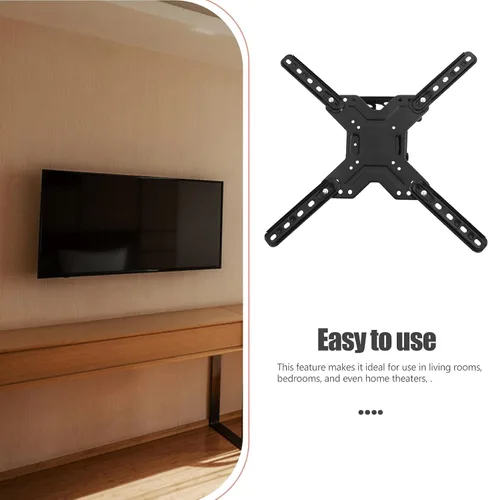 Vista 6 de Hemobllo Soporte telescópico de montaje en pared para televisores, pantallas grandes, giratorio, retráctil, de acero laminado en frío, soporte