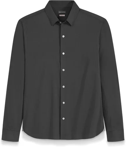 Vista 7 de Van Heusen Camisa de Hombre de Ajuste Clásico con Protección contra Manchas Never Tuck Elástica Lisa de Botones Bel Air Azul
