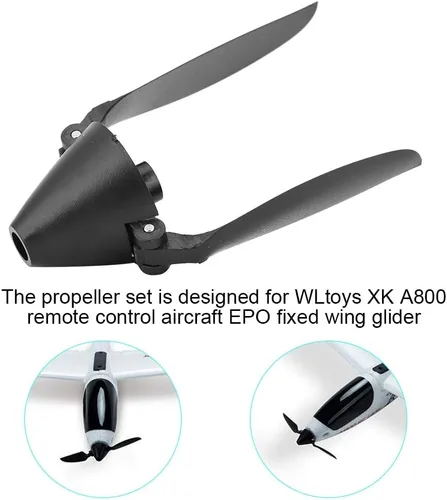 Vista 9 de Socobeta Hélice plegable 5x3 Plegable Plegable Avión Rc 6x3x2 para Wltoys A800 Control Remoto Aeronave EPO Ala Fija Glider Set Pieza Accesorio