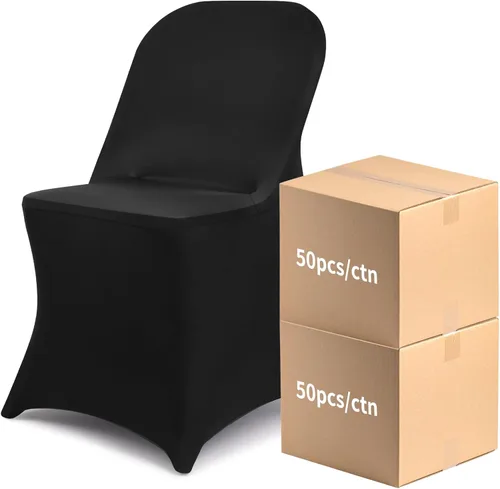 Vista 17 de Fixwal 36 Piezas Fundas Elásticas de Spandex para Sillas Plegables - Fundas Protectoras Universales Ajustadas Lavables para Comedor, Fiesta, Boda