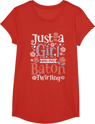 Vista 59 de A Girl Who Loves Baton Twirling - Camiseta de giro Majorette Twirler, Negro