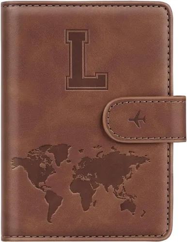 Vista 22 de Funda para Pasaporte Personalizada con Letra de la A a la Z, Billetera de Viaje con Bloqueo RFID, Funda para Pasaporte, Estuche para Pasaporte