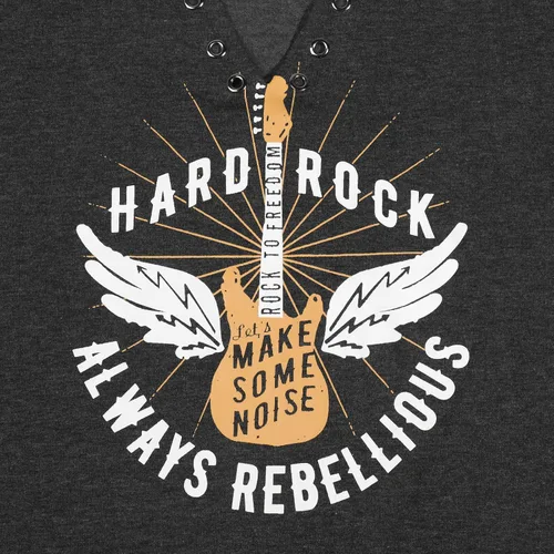 Vista 5 de Camiseta sin mangas de música Hard Rock Always Rebellious para mujer, camiseta gráfica de guitarra, chaleco de música country casual de verano