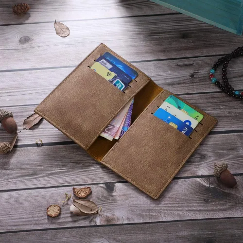 Vista 5 de Gemszoo Cartera personalizada con foto personalizada de cuero para hombres padre, Style 5