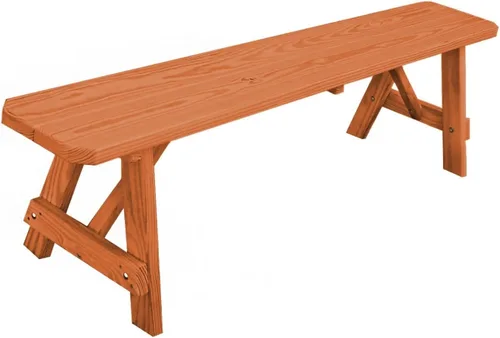 Vista 45 de Furniture Barn USA Banco tradicional de pino tratado a presión de 2 pies, tinte de cedro