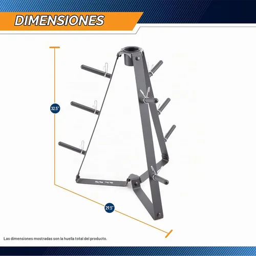 Vista 2 de Marcy Soporte para Discos para Discos de Peso de Tamaño Estándar/Estante de Almacenamiento para Pesas de Ejercicio PT-36 gris oscuro, 34.00 x 9.00 x