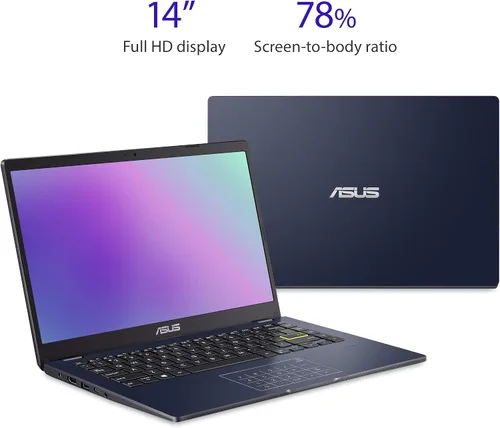 Vista 2 de ASUS Portátil L410 MA-DB04 ultrafino, pantalla FHD de 14 pulgadas, procesador Intel Celeron N4020, 4 GB de RAM, 128 GB de almacenamiento, NumberPad