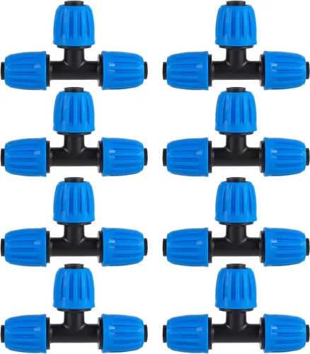 Vista 12 de 10 piezas de accesorios de riego por goteo de 90 grados con codo de 1/2 pulgada (1/2" ID x 0.640" DE), conectores de codo barbados de 90 grados
