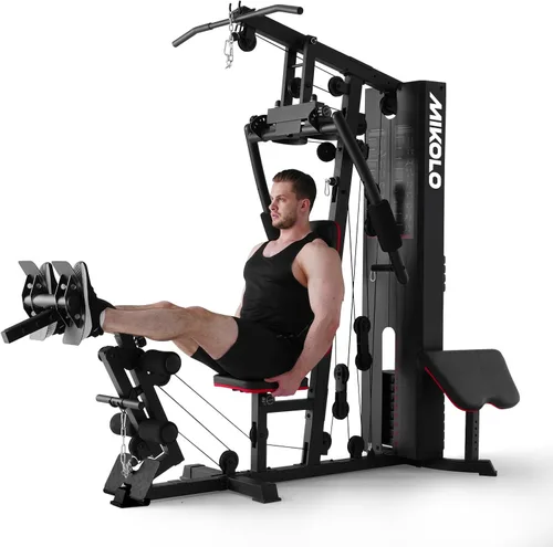 Vista 12 de Mikolo Home Gym, Workout Station with 150LBS Weight Stack, Multifunctional Home Gym Equipment, Exercise Equipment for Full Body Strength Training