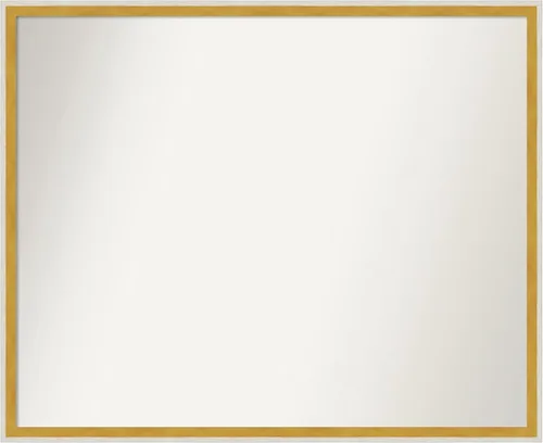 Vista 228 de Amanti Art Espejo de baño blanco para sobre el fregadero, 22 x 45 pulgadas, espejo de tocador rectangular blanco Lucie, marco de madera moderno