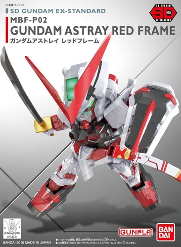 Vista 9 de Bandai Hobby SD EX-Standard 007 Astray Red Frame "Gundam Seed Astray" Kit de construcción