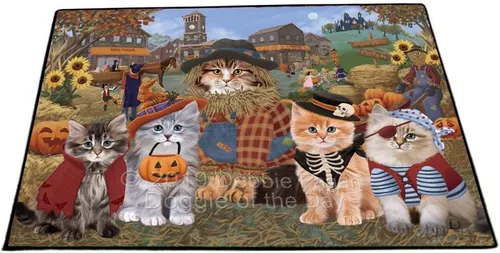 Vista 13 de Doggie of the Day Siberian Cats Floor Mat - 4th of July Independence Day - Best Dog Doormat - Protector Decor - Unique Portrait Art - Premium