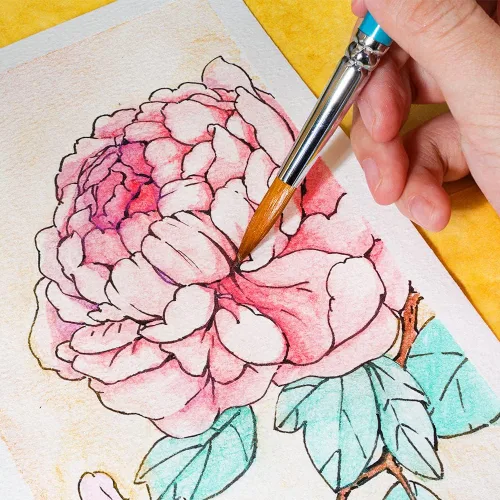 Vista 3 de Pintura de acuarela Paul Rubens, 12 colores surtidos con efecto de brillo brillante, grado profesional para artistas adultos principiantes