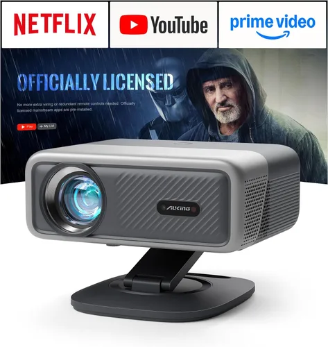 Vista 7 de [Aplicación con licencia oficial y 2500 ANSI] Proyector 4K con WiFi y Bluetooth, audio Dolby 3D y proyector inteligente