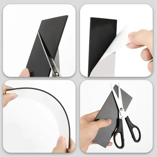 Vista 4 de Tiras magnéticas con fuerte respaldo adhesivo (5.9 x 2.35 pulgadas), cinta magnética con respaldo adhesivo, tiras magnéticas resistentes