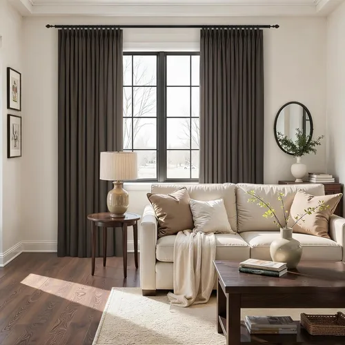 Vista 7 de Cortinas opacas de terciopelo gris pardo de 96 pulgadas de largo, para sala de estar y dormitorio, modernas, elegantes y de lujo, bloqueo de luz