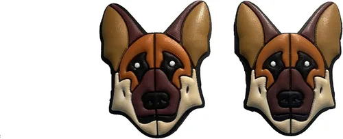 Vista 4 de Damorr Dog Croc Charms German Shepherd Yorkshire Yorkie Compatible with Croc Clogs (2 pack)