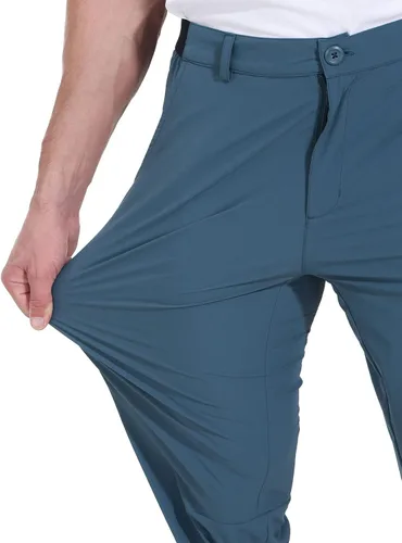 Vista 5 de Rdruko Pantalones de golf elásticos para hombre, de secado rápido, ligeros, casuales, con bolsillos