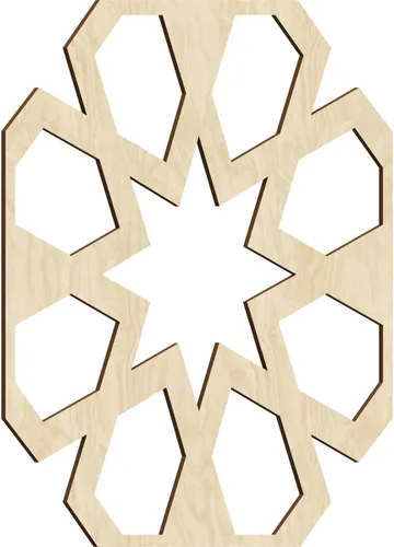 Vista 9 de Jackson Decorative Fretwork Wood Wall Panels, Large, 23 3/8" W x 23 3/8" H x 1/4" T, Cherry