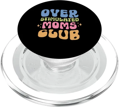 Vista 7 de Soverstimulated Moms Club Groovy Funny Mom PopSockets intercambiables PopGrip